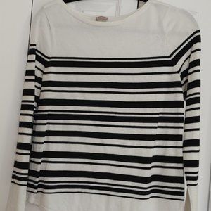 Chico's black and white striped sweater